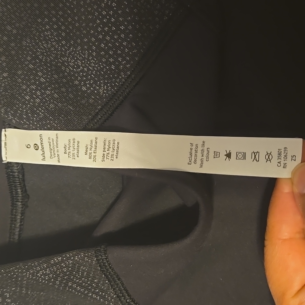 Lululemon Athletic Wunder Under Leggings Size 6 Color Black - Picture 8 of 10